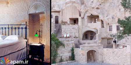 هتل های مدرن,هتل غاری,ترکیه,Cave Hotel in Turkey,apam.ir