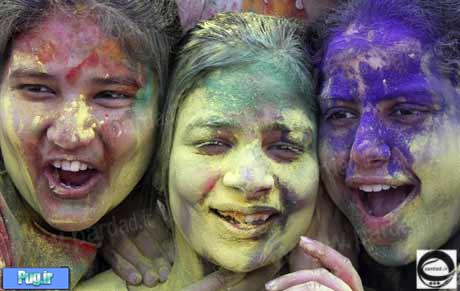 جشنواره خيره كننده رنگها در هند +تصاویر