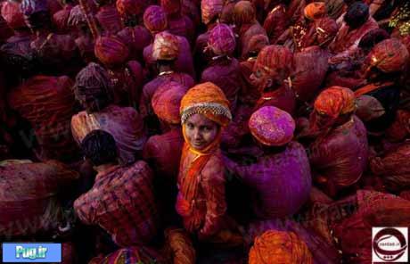 جشنواره خيره كننده رنگها در هند +تصاویر