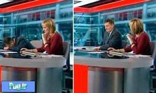 چرت زدن مجری BBC در برنامه زنده/عکس