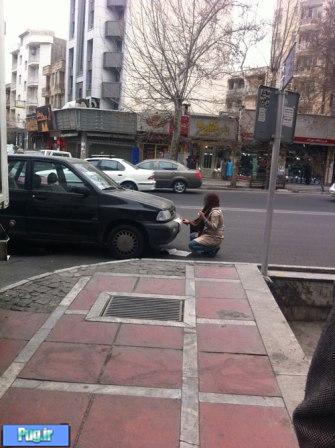 تصاوير فرار یک خانم از دوربینهای ترافیکی تهران!