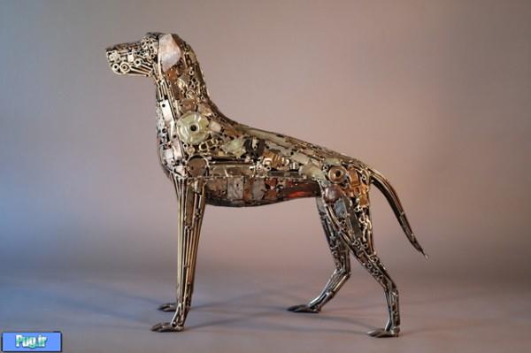 Dog Metal Sculptures 600x399 Brian Mocks Metal Sculptures Are Made from Recycled Materials