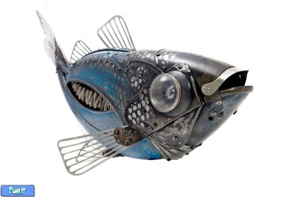 poisson 600x400 Metal Animals Sculptures by Edouard Martinet