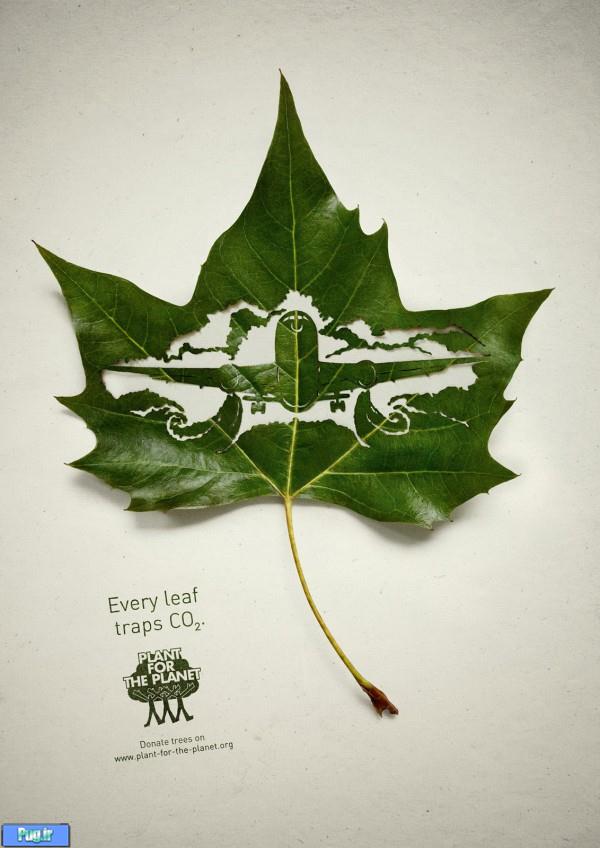 Plane Cut Leaf Advertising Campaign for Plant for the planet Cut Leaf Advertising Campaign for Plant for the planet