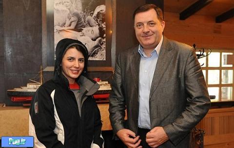 لیلا حاتمی در کنار رئیس جمهور صربستان