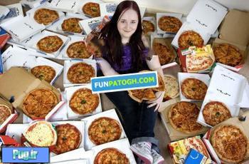 زنی که ۸ سال فقط پیتزا خورده است ! +عکس