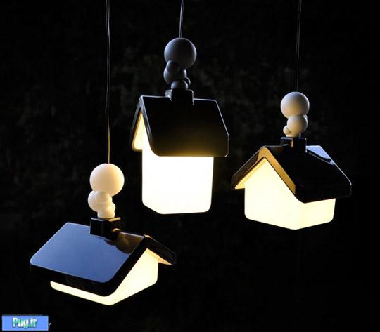  لامپ های جالبی به شکل کلبه