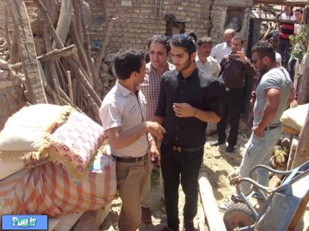 تصاویر: امیرعابدزاده در میان زلزله زدگان 