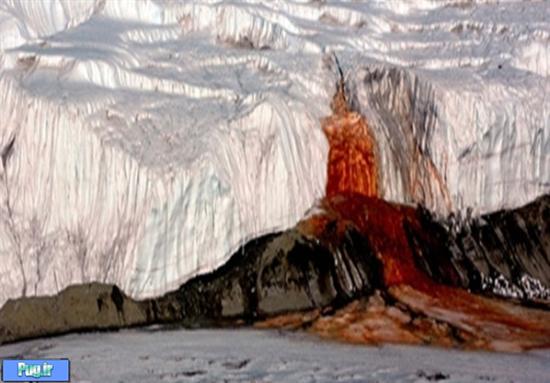 مکانی عجیب در قطب، آبشارهایی که خون از آنها خارج می شود! + عکس