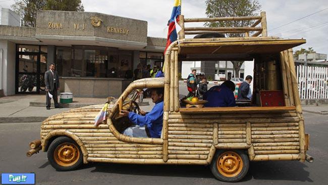 خودرویی از چوب بامبو
