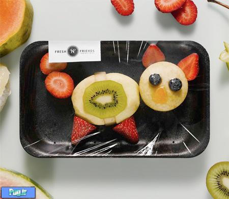 ایده ای جالب برای میوه خوردن بچه ها 