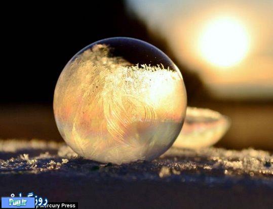  لحظه یخ زدن حباب ها
