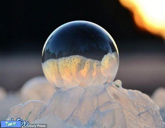  لحظه یخ زدن حباب ها
