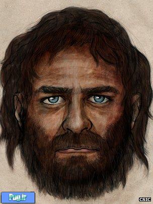 انسان باستانی اروپا، چشم آبی و پوست تیره داشت