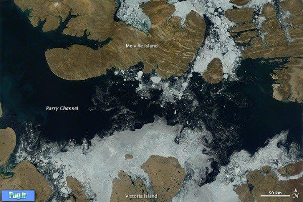 قطب شمال و جزایر آلاسکا را از فضا ببینید