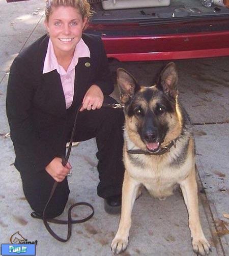 تلاش دختری برای بدست آوردن سگ ارتشی